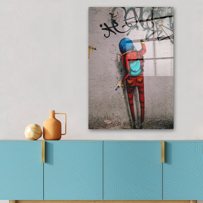 Wallity Cuadro Decorativo de Vidrio Templado Banksy 30 x 45 cm Wallity Cuadro Decorativo de Vidrio Templado Banksy 30 x 45 cm